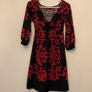 INC black and red dress. Size SP Length from shoulder to hem 34”